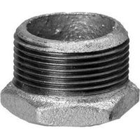Hermann Schmidt Temperguss Reduktionsstück 13241006 DN 15 x 10, 1/2" x 3/8", AG/IG, verzinkt