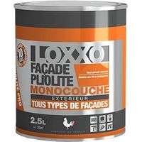 Peinture façade pliolite 2,5L – Résistance UV et intempéries – Fini mat – Séchage rapide 4h – Haut pouvoir couvrant – Loxxo