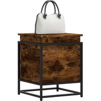 vidaXL Boîte de rangement avec couvercle chêne fumé bois d'ingénierie