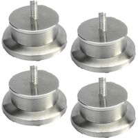 4 Stück Edelstahl-Möbelbeine, runde Metall-Möbelbeine, Tisch-, Sofa-, Bett-, Arbeitsplatten- und TV-Befestigungsschrauben M8 (3 cm)