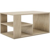 Couchtisch aus Holz "Eros" - 80 x 40 x 50 cm - Travertin