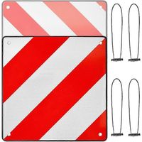 Panneau de sécurité réfléchissant 50x50cm en aluminium, panneau d'avertissement pour porte-vélos et remorques