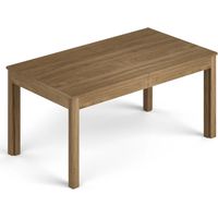 Table extensible en bois nobilisé noyer naturel 160-320x90 cm