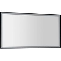 Sapho Sort LED - Specchio con illuminazione LED, 120x70 cm, nero opaco ST120