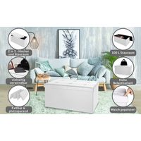 Storage bench white mdf 80x40x40cm foldable