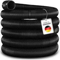 tillvex Manguera de piscina 6m - Ø 32mm Manguera de piscina negra Manguera de aspiración Manguera solar