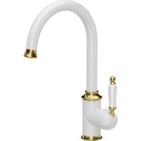 Quadron Rachel Küchenarmatur Mattweiß Gold Elegantes Design