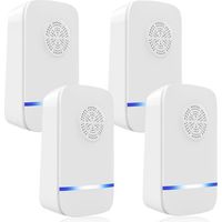 Répulsif antiparasitaire à ultrasons, pièges à souris anti-insectes électroniques 4 paquets pour l'intérieur, plug-in répulsif contre les moustiques et les araignées, répulsif efficace contre les rats