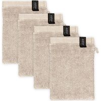 SCHÖNER WOHNEN guanto da bagno SENSE - Set da 4 16x21 cm, verde