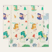 CASABEL Tapis d’Éveil Bébé 180×150 cm, Pliable, Motifs dinosaures