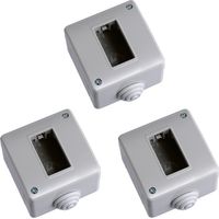 Lot de 3 boîtiers gloca 1P IP40 compatibles avec la série Matix
