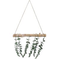 Décoration intérieure : fausses lianes d'eucalyptus, suspensions murales en eucalyptus, décorations murales en eucalyptus, macramé d'eucalyptus-40x25cm-Green