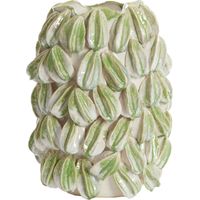 Vaso in ceramica CARAMBOLA crème e verde di Light & Living –