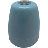 Vintage-Lampenfassung aus Keramik E27 4a 100 W 250 V Blau, ø47 x 59 mm