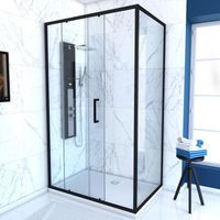 PACK PARETE PORTA DOCCIA + PARETE DI RITORNO + PIATTO DOCCIA DA POSARE - 120x90 SCORREVOLE - CRUSH MOON 120x90