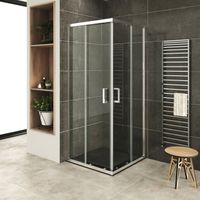i-flair Schiebetür Duschkabine cm aus durchsichtigem 6 mm Sicherheitsglas - DK77 95x100x190 cm