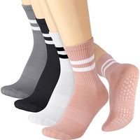 paires de chaussettes de yoga antidérapantes pour femmes, chaussettes de Pilates antidérapantes, chaussettes de yoga longues pour femmes, chaussettes de yoga antidérapantes