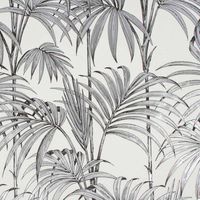 Honolulu Palm Wallpaper Silver Leaf Julien Macdonald Glitter Metallic Vinyl