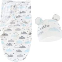 Lange bleu 0-6 mois, 100% coton, unisexe, idéal pour nouveau-né, usage quotidien