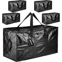 Lot de 4 cartons de déménagement de 110 L, grands et robustes, avec couvercle, étanches et résistants, idéaux pour un déménagement. Sacs à linge avec fermeture éclair.