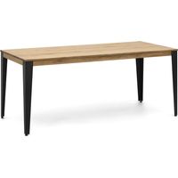 Mesa Lunds Estudio 160x80x75cm Fume en madera maciza de pino acabado vintage estilo industrial Box Furniture
