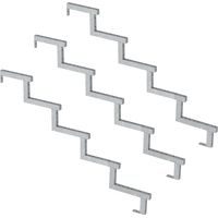 3er Set Stahl Treppenwange 5 Stufen - Option für Setzstufen-Höhe 85cm