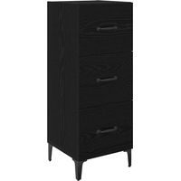 vidaXL Sideboard Black Oak 34.5 x 34 x 90 cm Engineered Wood