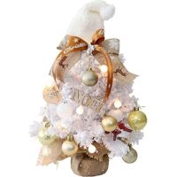 Mini sapin de Noël artificiel avec décorations LED - Mini sapin de Noël