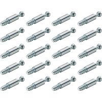 Cyclingcolors – Lot de 20 goujons d'assemblage 7mm – Longueur 34mm, filet 8mm – Fixation bois pour meubles – Métal brut résistant