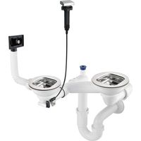 Sifone inox deante 100 mm argento acciaio inox