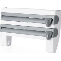 Dérouleur Mural Film Alimentaire pour Papier Essuie Dérouleur Mural Dérouleur Cuisine Derouleur Film Alimentaire Mural Derouleur Mural Rangement Essuie Tout,Gris-