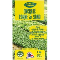 STAR JARDIN - Engrais azote corne sang desséché 1kg
