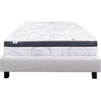Ensemble Matelas Sleeplux, 26 cm, mousses haute densité, ferme, face été/hiver + sommier gris ep20cm, 140x190cm