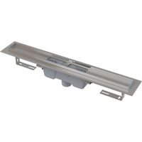 Alca - Canalina doccia 75 cm, con bordo per griglia forata, acciaio inox APZ1001-750