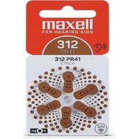 Piles 312 auditives 1.45V 180mAh BL6 MAXELL