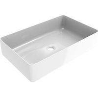 Lavabo sobre encimera rectangular 580x360 mm color blanco brillo Ercos Musa BLCERLMUSA0012 Blanco brillante