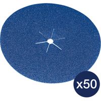 Disque abrasif antistatique en zirconium 150 mm – Grain 60 – Pack de 50 – Pour ponçage bois dur – Fixation velcro – Bona