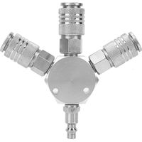 Way Pneumatic Manifold, 1/4'' F-NPT Pneumatic Connector, Air Hose Manifold Splitter Adapter, 12020mm Quick Connector