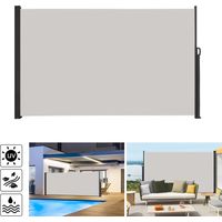 Froadp Tenda Laterale Estensibile 200 x 300 cm Tende per la Privacy su un lato Protezione dal Vento Tenda Avvolgibile Laterale Schermi per la Privacy del Balcone Terrazza (Grigio Chiaro)
