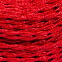 FANTON cavo elettrico tessile colore rosso treccia seta 10mt 3G0,75 filo rivestito in tessuto vintage stile retrò per lampadari applique 93836-10