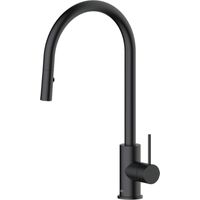 Swiss Aqua Technologies Miscelatore per lavabo Aurum 44 cm con doccetta estraibile a 2 getti, nero opaco (SATBAUR286C)