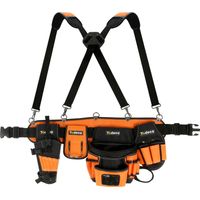 Todeco – Ceinture porte-outils réglable – Tissu en maille respirante – Crochets en acier inoxydable – 5 points de connexion pour répartition du poids