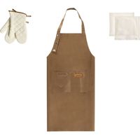 Kitchen Textiles Set DAUCUS Brown