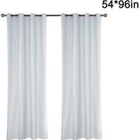 Rideau Extérieur Imperméable 1 Pièce Rideau à Anneaux Blanc Rideau Extérieur pour Balcon/Terrasse