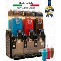 Machine à Granité Premium 3x12L - 1150w – Elmeco FC3 - Fabriquée en Italie