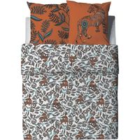 Housse de couette 260x240 Savane + 2 taies coton 57 fils