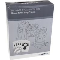 Nilfisk - sacchetti aspirapolvere - attix 40/50- set 5pezzi - 107419592 - 5715492213252