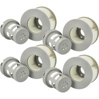 vhbw 4x Cartouches filtrantes compatible avec MSpa Starry piscine pompe de filtration, filtre à eau gris / blanc