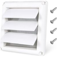 Rejilla de ventilación para secadora con lamas de 15 cm, para ventilación de secadoras al aire libre, protege contra la nieve, el viento y los pájaros lamas activas