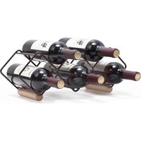 Casier À Vin Empilable En Métal Cuivré – Support Horizontal Pour Bouteilles, Stockage Autonome Et Étagère De Table Prête À L’Emploi